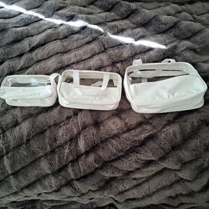 Set of White Travel Organizers